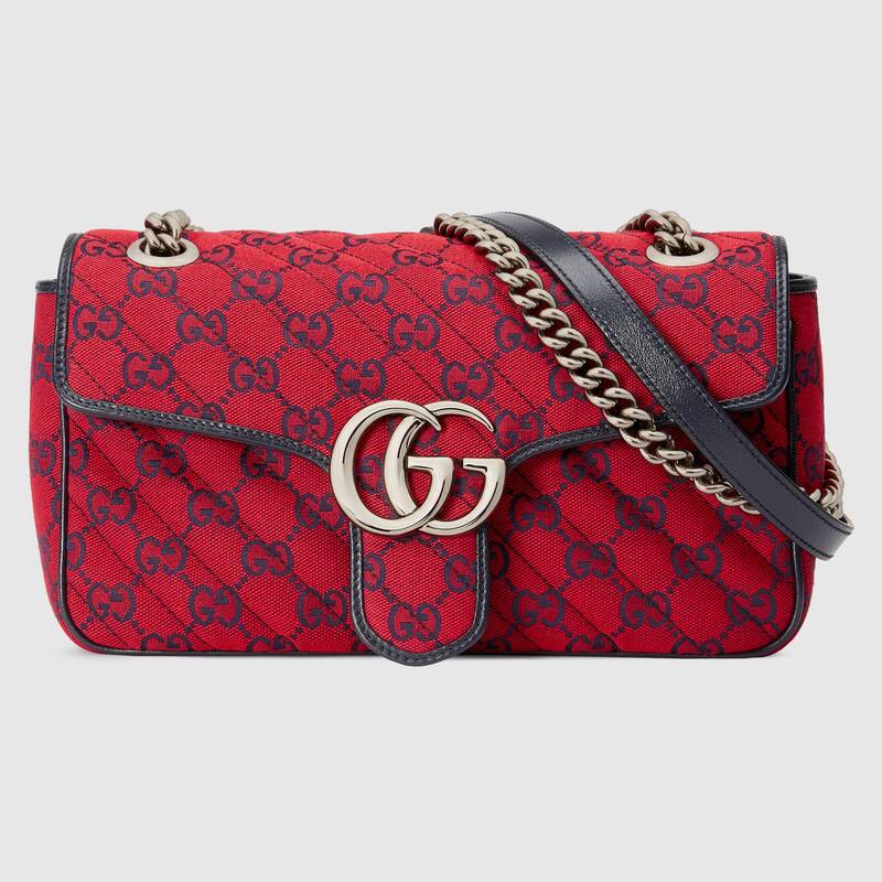 Gucci GG Marmont Small Matelasse Shoulder Bag 443497 Red